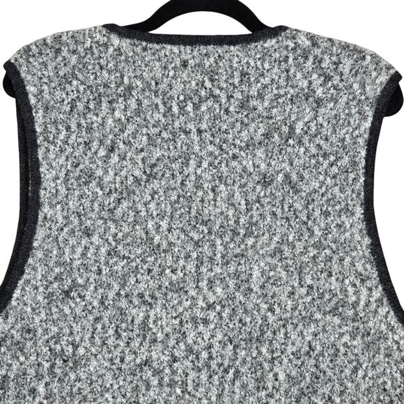 Vtg Portraits Northern Isles Sweater Vest Womens Large Wool Colorblock Graphite - Picture 6 of 9